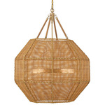 Selby Pendant - Burnished Brass / Natural