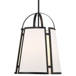 Chartwell Pendant - Matte Black / White