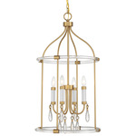 Mayfair Pendant - Warm Brass / Chrome / Clear