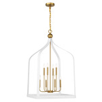 Sheffield Pendant - Warm Brass / White