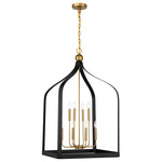 Sheffield Pendant - Warm Brass / Matte Black