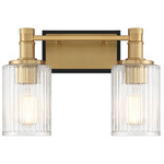 Concord Bathroom Vanity Light - Brass / Black / Clear