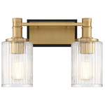 Concord Bathroom Vanity Light - Brass / Black / Clear