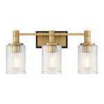 Concord Bathroom Vanity Light - Brass / Black / Clear