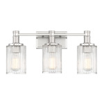 Concord Bathroom Vanity Light - Polished Nickel / Silver / Clear