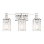 Concord Bathroom Vanity Light - Polished Nickel/ Silver / Clear