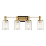 Concord Bathroom Vanity Light - Brass / Black / Clear