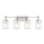 Concord Bathroom Vanity Light - Polished Nickel / Silver / Clear