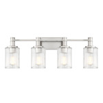 Concord Bathroom Vanity Light - Polished Nickel/ Silver / Clear