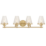 Candler Bathroom Vanity Light - Warm Brass / Clear