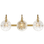 Addison Bathroom Vanity Light - Warm Brass / Clear