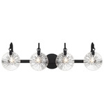 Addison Bathroom Vanity Light - Matte Black / Clear