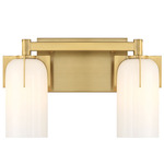 Caldwell Bathroom Vanity Light - Warm Brass / Opal