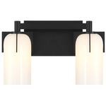 Caldwell Bathroom Vanity Light - Matte Black / Opal