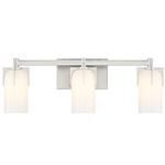 Caldwell Bathroom Vanity Light - Satin Nickel / Opal