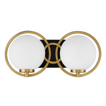 Alhambra Bathroom Vanity Light - Black / Brass / Frosted
