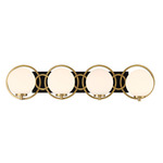 Alhambra Bathroom Vanity Light - Black / Brass / Frosted