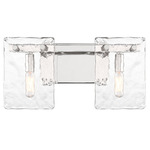 Genry Bathroom Vanity Light - Polished Nickel / Clear