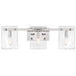 Genry Bathroom Vanity Light - Polished Nickel / Clear