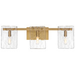 Genry Bathroom Vanity Light - Warm Brass / Clear