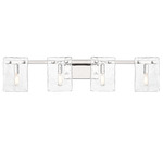 Genry Bathroom Vanity Light - Polished Nickel / Clear