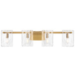 Genry Bathroom Vanity Light - Warm Brass / Clear