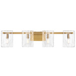 Genry Bathroom Vanity Light - Warm Brass / Clear