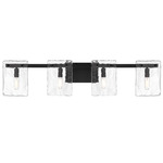 Genry Bathroom Vanity Light - Matte Black / Clear