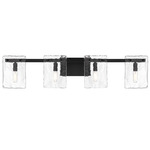 Genry Bathroom Vanity Light - Matte Black / Clear