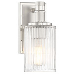Concord Wall Sconce - Polished Nickel/ Silver / Clear