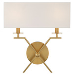 Arondale Wall Sconce - Warm Brass / White