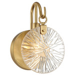 Addison Wall Sconce - Warm Brass / Clear