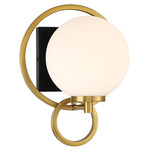 Alhambra Wall Light - Black / Brass / Frosted