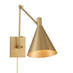 Pharos Plug-In Wall Light - Noble Brass