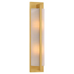 Carver Wall Light - Warm Brass / White