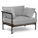 Crawford Lounge Chair - Walnut / Black / Divina Melange 120