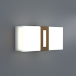Basics Banded Wall Sconce - Cast Bronze / Opal
