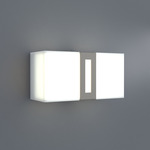 Basics Banded Wall Sconce - Satin Pewter / Opal