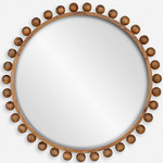 Cyra Round Mirror - Walnut / Mirror