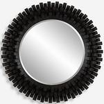 Circle Of Piers Round Mirror - Ebony Brown / Mirror