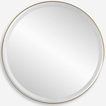 Crofton Round Lighted Mirror - Brushed Brass / Mirror