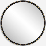 Sele Round Mirror - Matte Black / Gold / Mirror
