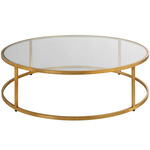 Radius Coffee Table - Antique Gold / Clear