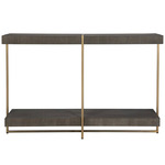 Taja Console Table - Brushed Brass / Light Grey