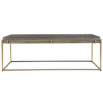 Surround Coffee Table - Brushed Brass / Light Grey