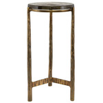 Eternity Accent Table - Antique Brass / Mirror