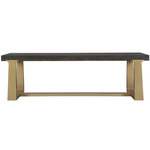 Voyage Bench - Brushed Brass / Gray