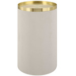 Circuit Accent Table - Brushed Brass / White