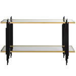 Empire Console Table - Matte Black / Gold / Mirror