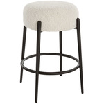 Arles Counter Stool - Satin Black / White